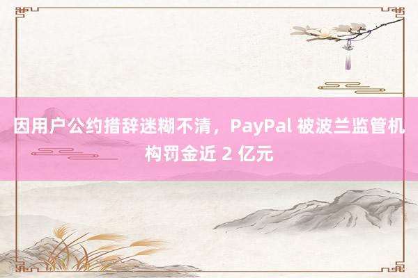 因用户公约措辞迷糊不清，PayPal 被波兰监管机构罚金近 2 亿元